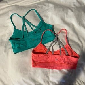 Lululemon sports bra lot size 8 EUC teal and orange